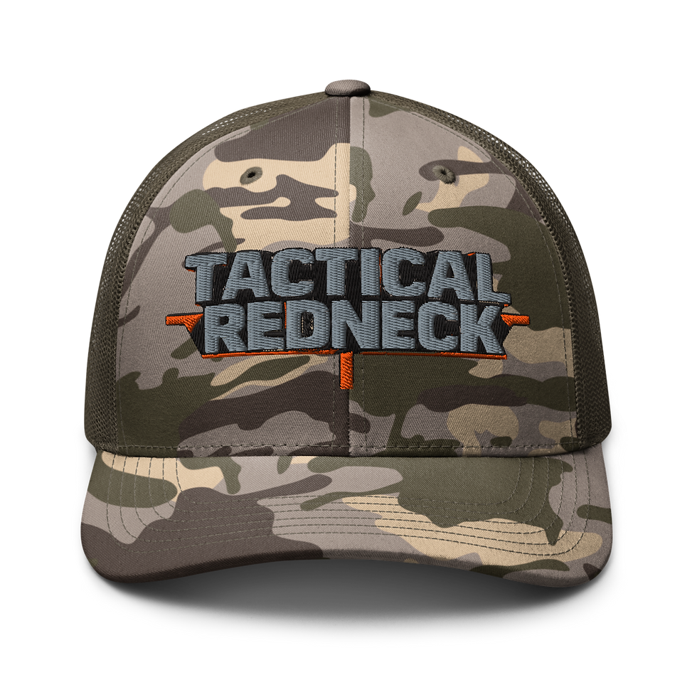 Thumbnail: Tactical Redneck Camo Trucker Hat – Low-Profile Snapback
