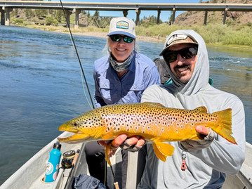 Nick Ford with a big brown trout