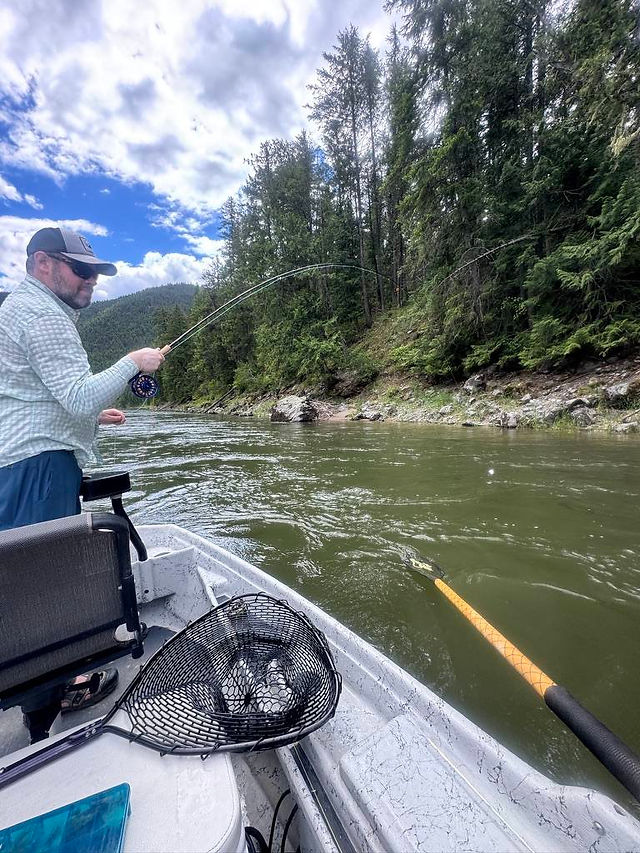 Matt catching lots of big rainbow trout