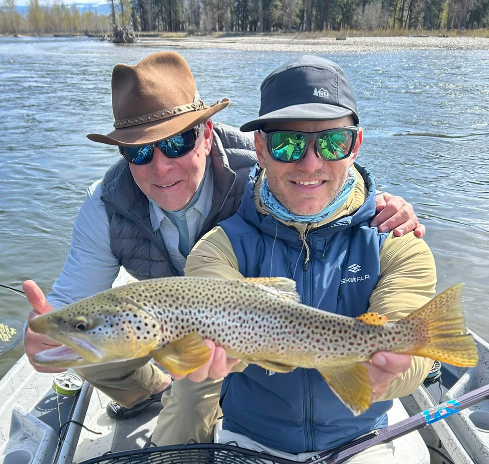 Craig with a nice bitteroot brown trout