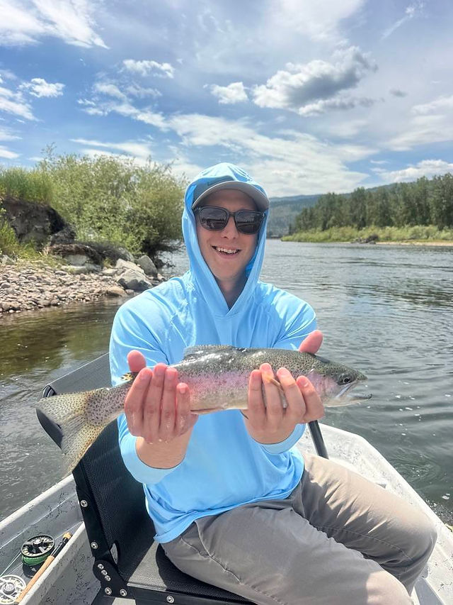 Dan with a nice rainbow caught on the clark fork 
