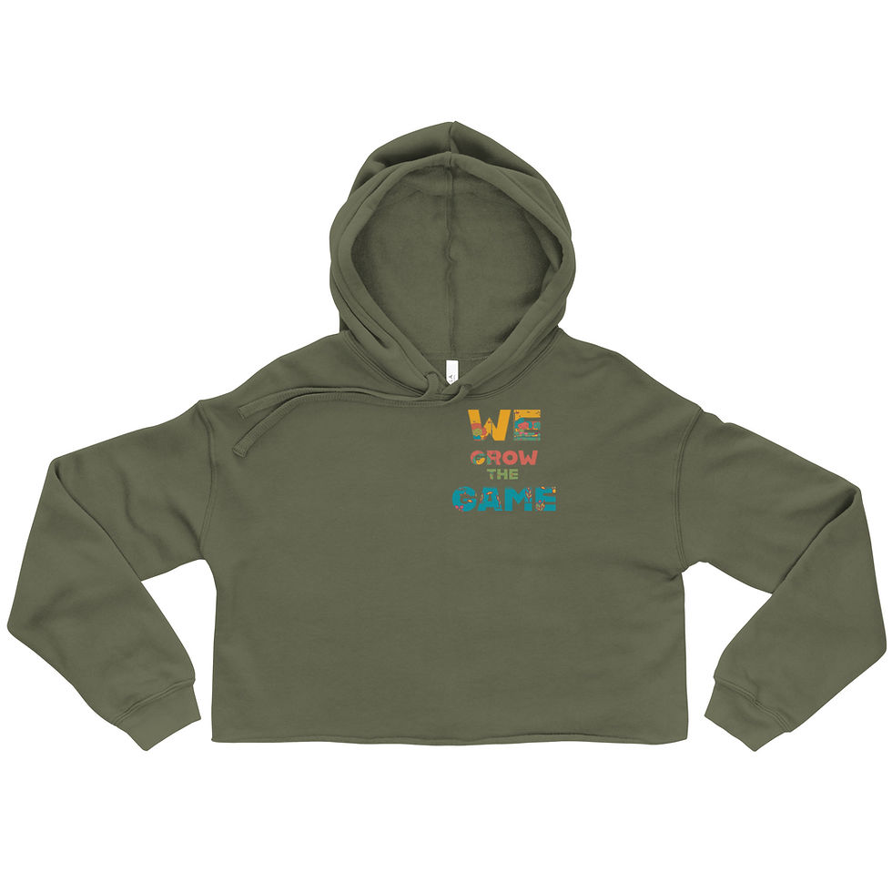 Thumbnail: “We Grow the Game” Hoopers Academy Basketball x SpenDoc- Women’s Crop Hoodie