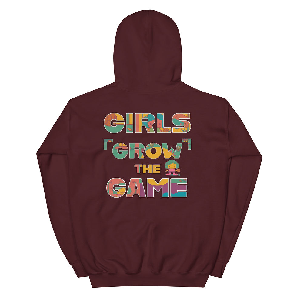 Thumbnail: “Girls Grow the Game” Hoopers Academy Basketball x SpenDoc- Adult Unisex Hoodie