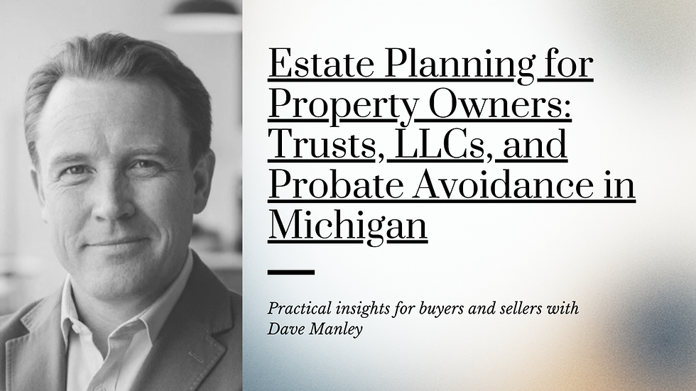 West Michigan Realtor Dave Manley