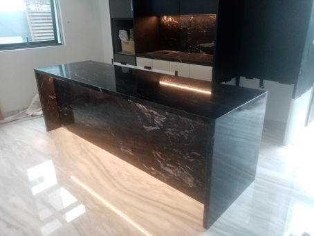 Granite Kitchen Island - Cosmo Black Granite