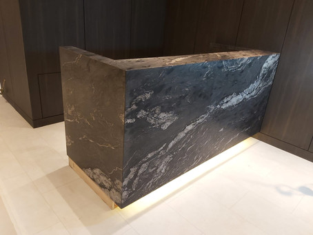 Granite Reception Counter Top - Cosmo Black Granite