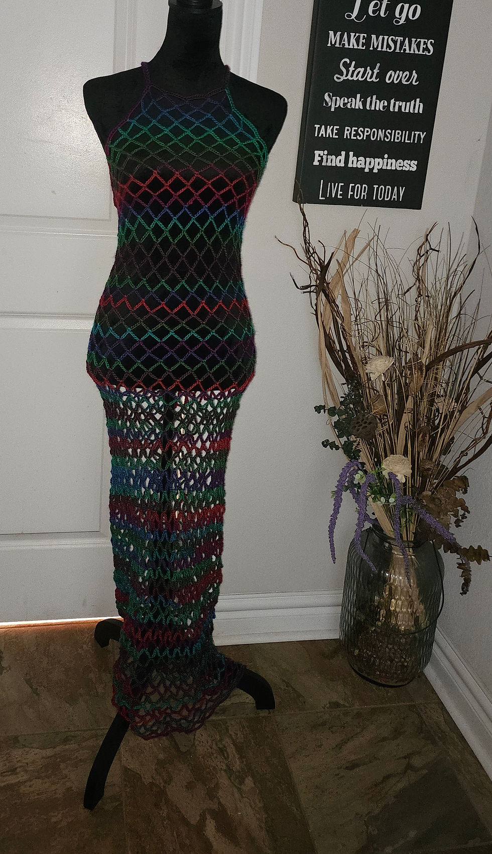 Thumbnail: Crochet Mesh Maxi Cover-up 