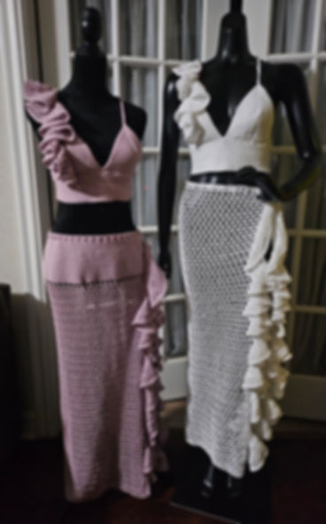 Crochet Maxi High Slit 2pc Set