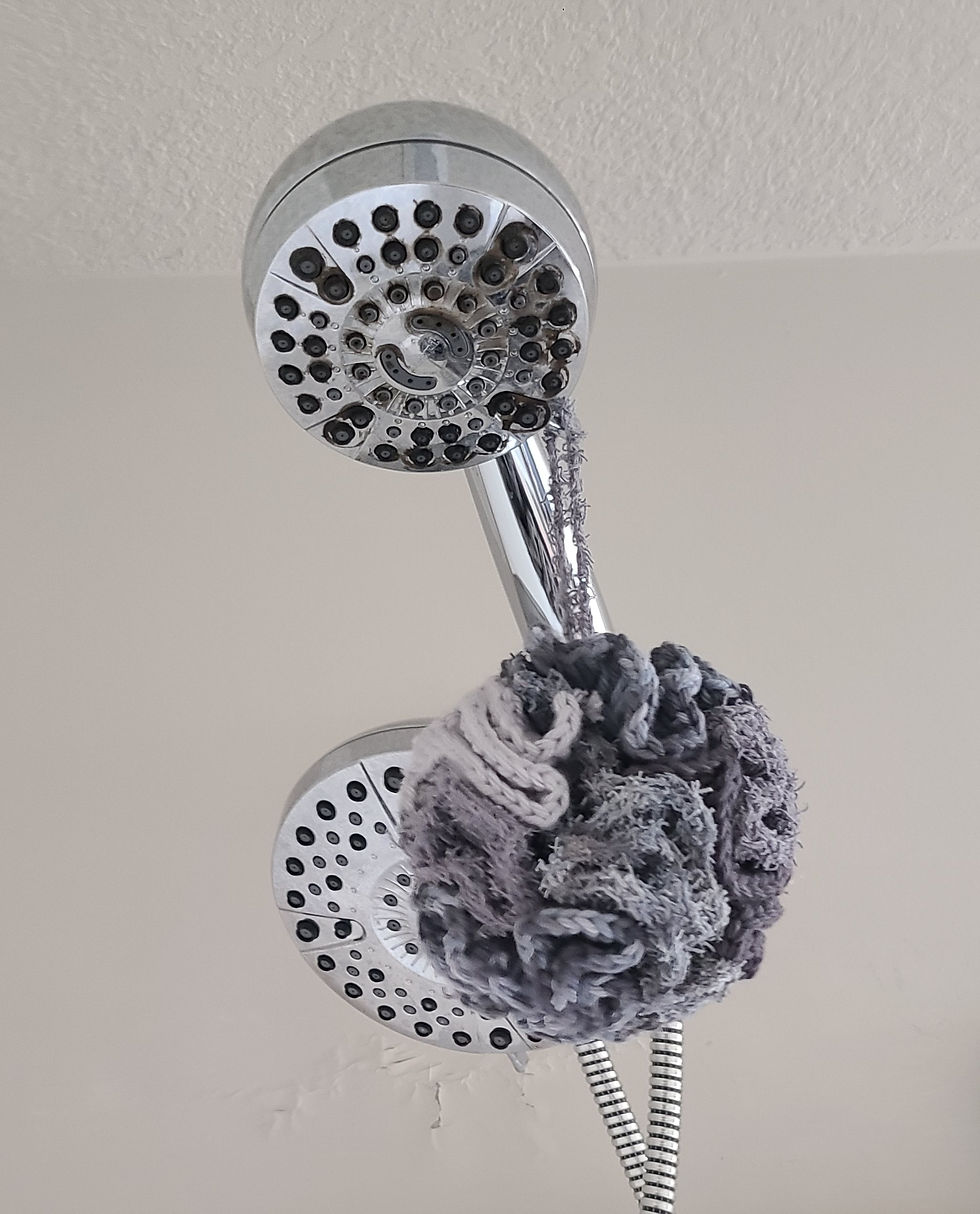 Thumbnail: 100% Cotton Crochet Shower Pouf