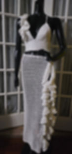 Thumbnail: Crochet Maxi High Slit 2pc Set