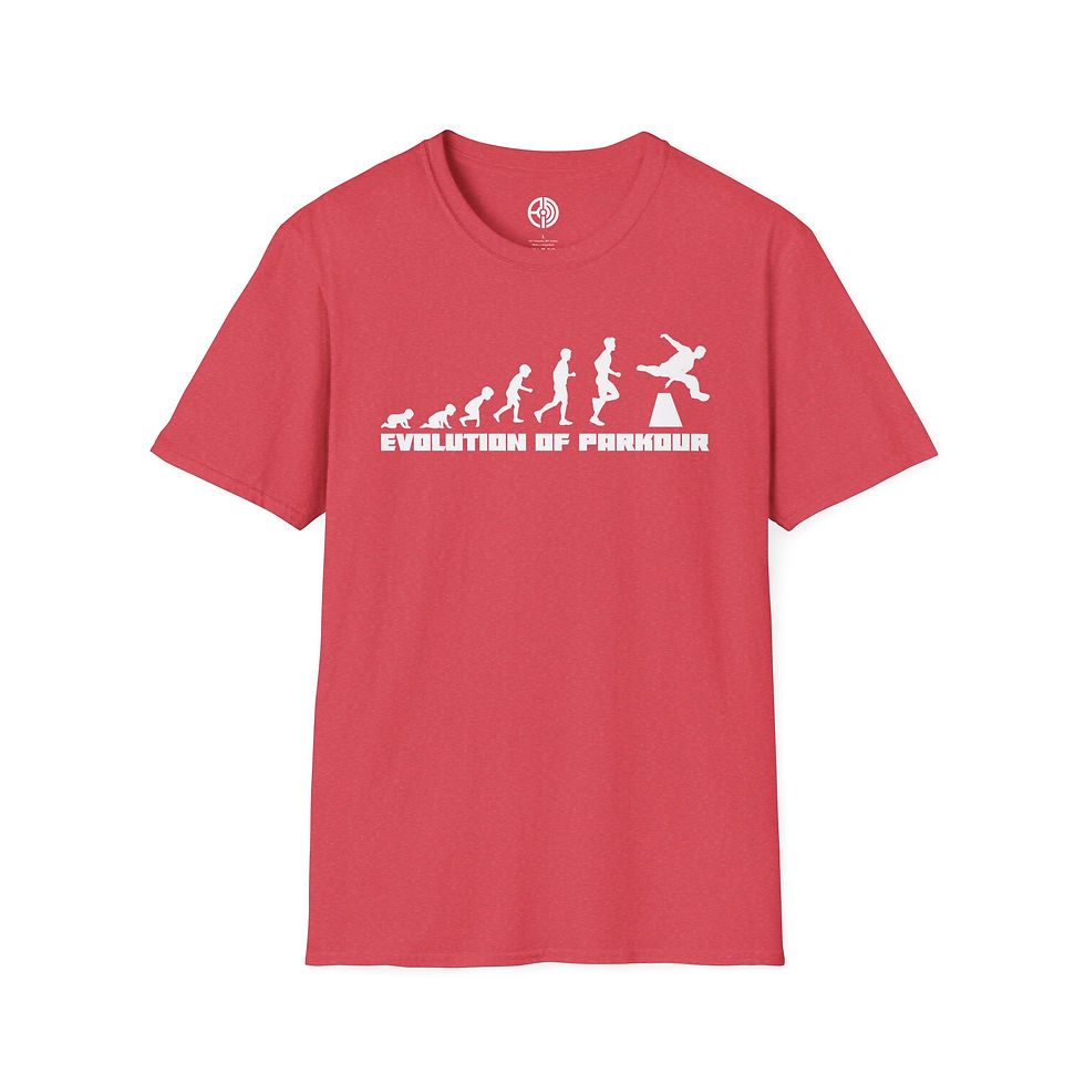 Thumbnail: "Evolution of Parkour" Unisex Softstyle Tee
