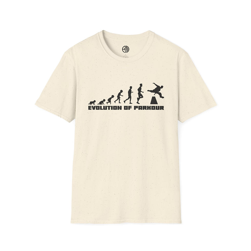Thumbnail: "Evolution of Parkour" Unisex Softstyle Tee