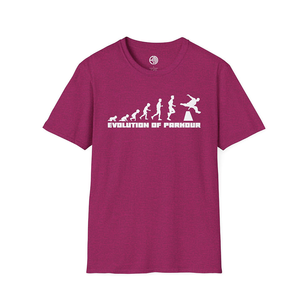 Thumbnail: "Evolution of Parkour" Unisex Softstyle Tee