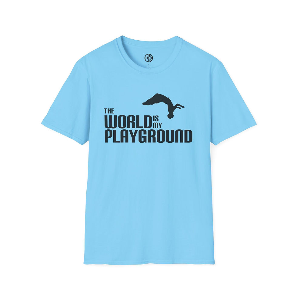 Thumbnail: "The World is my Playground", Unisex Softstyle Tee