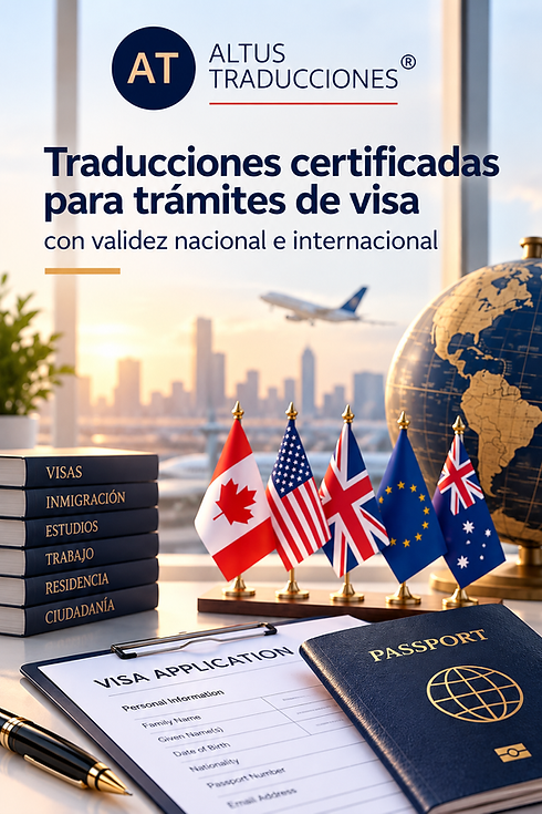 Traducciones Oficiales para Visas en Colombia | Altus Traducciones®