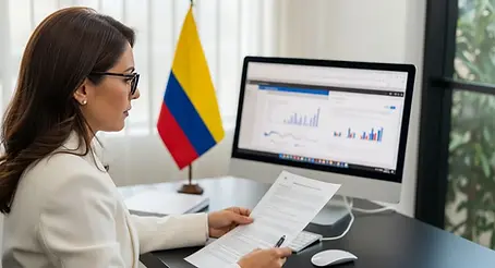 Traductora oficial de Altus Traducciones realizando rápidamente una traducción académica para solicitud de visa, con calidad certificada ISO 9001:2015.