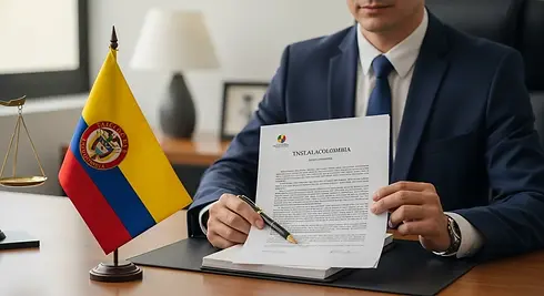 Traductores legales en Colombia revisando documentos oficiales en Altus Traducciones 