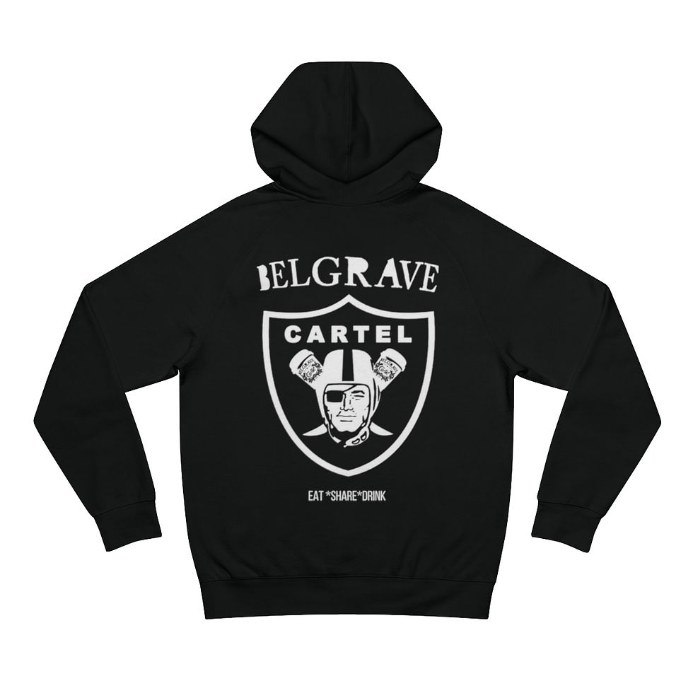 Thumbnail: Belgrave Cartel -Raiders -White Logo- AS Colour Hoodie