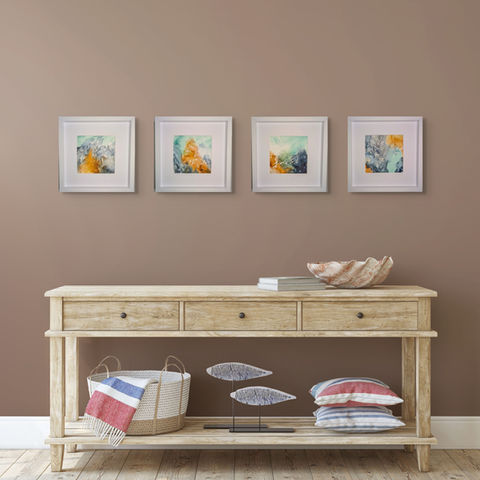 Coastal. Orange light and seagulls collection