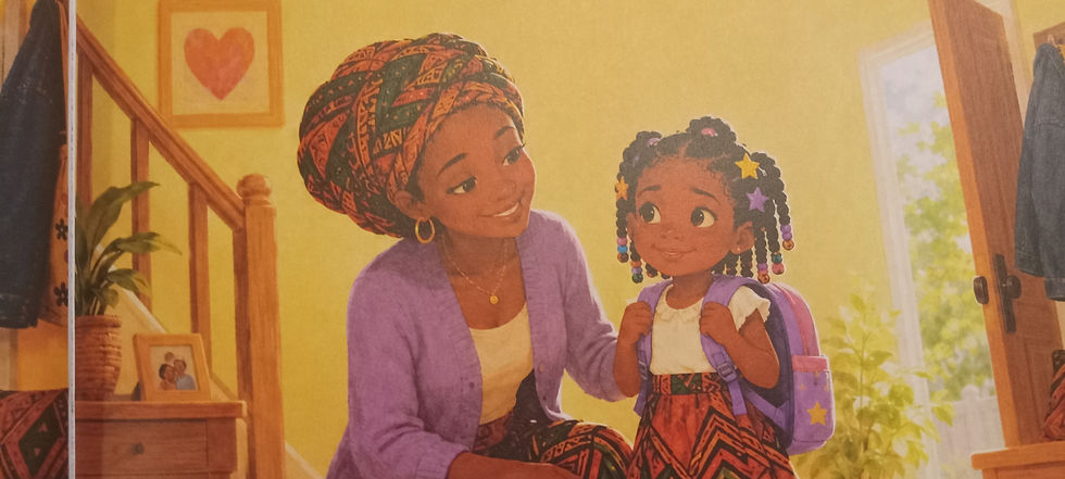 Ngozi and her mom prepare for Ngozi's first day of first grade.