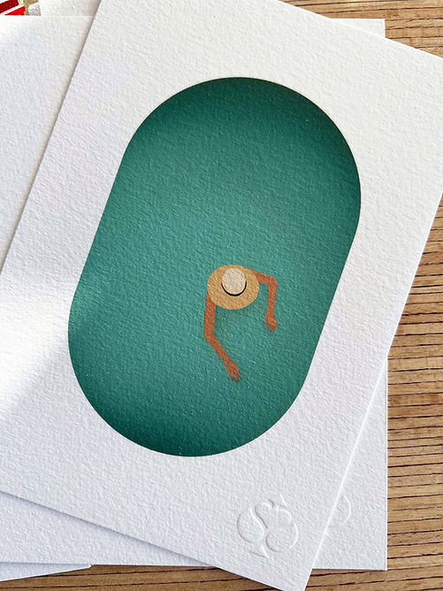 impression carte postale avec le grain du papier