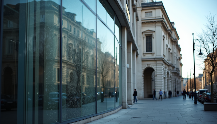 High angle view of a UK Companies House building exterior
