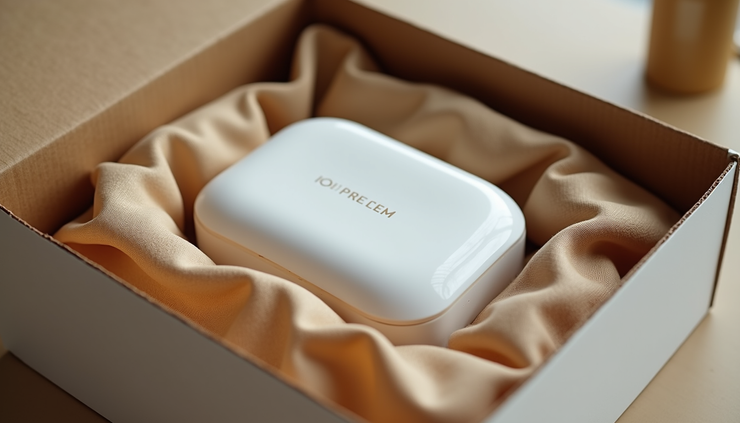 Close-up view of a well-packaged product ready for shipping