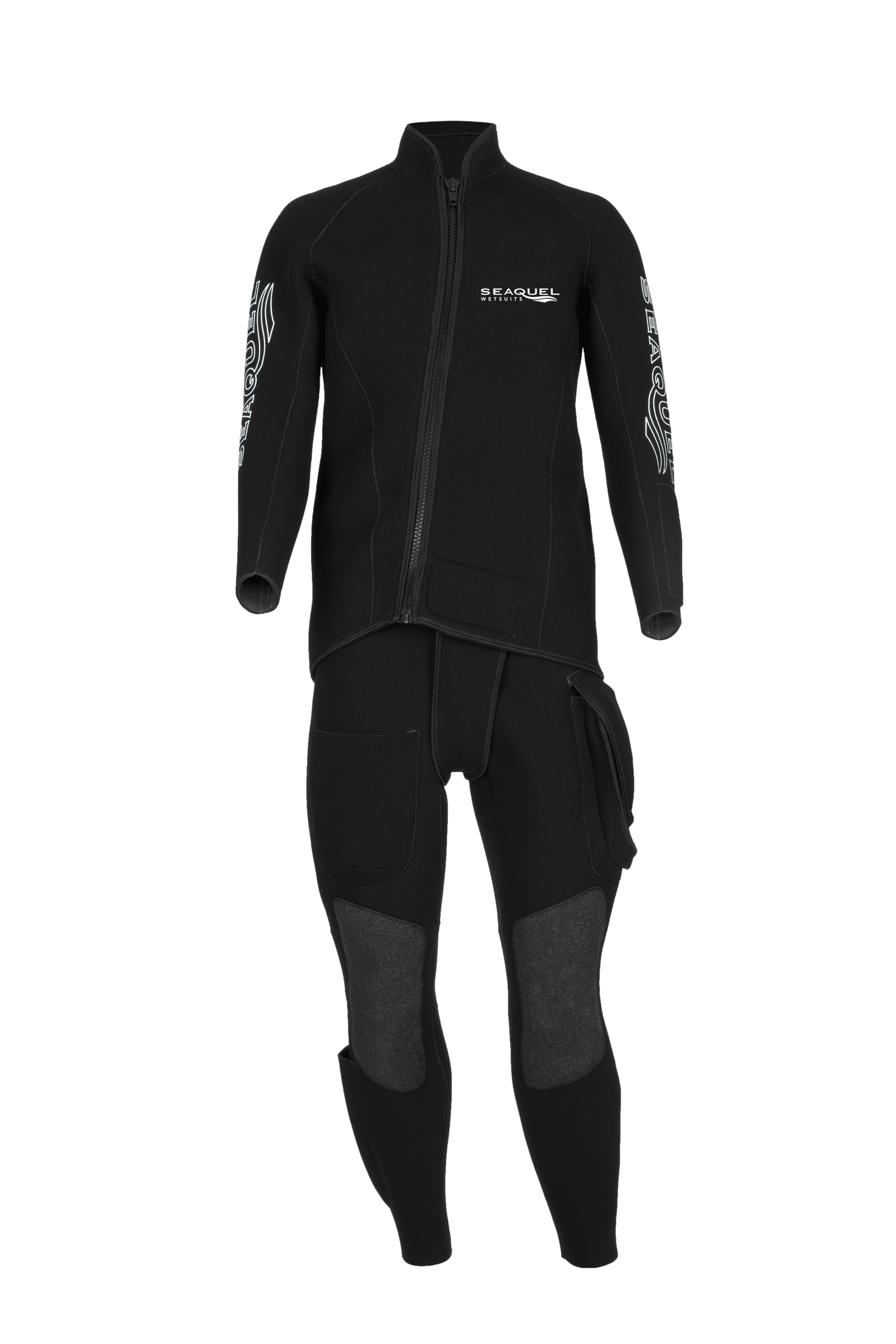 Commercial-Diver-Custom-Wetsuit-5mm-7mm-Yamamoto-38-Kevlar-Knees-Two-Piece