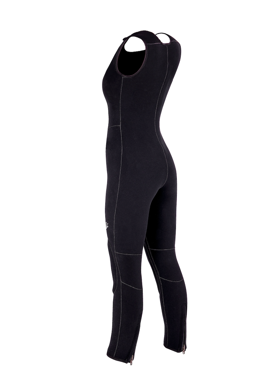 Thumbnail: Womens-Dive-Wetsuit-5mm-7mm-Two-Piece-Yamamoto-45-Titanium-Neoprene-Custom-Wetsuit-Long-John-Back