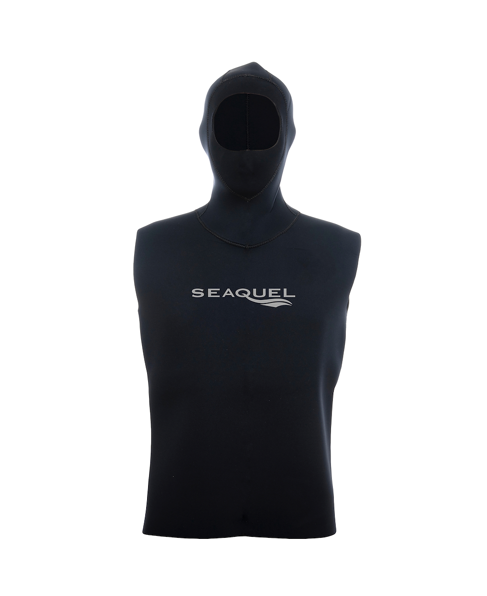 Thumbnail: Neoprene-Dive-Vest-Wetsuit-Top-3mm-Yamamoto-Hooded-Front