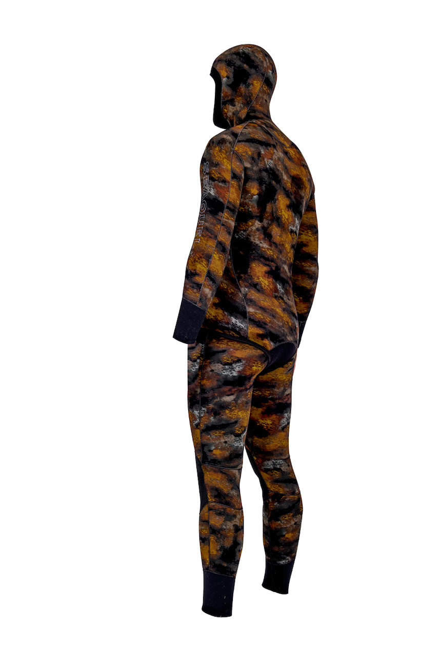 Thumbnail: Spearfishing-Freedive-Wetsuit-Jacket-Long-John-3mm-5mm-7mm-Yamamoto-38-Black-New-Zealand-Back