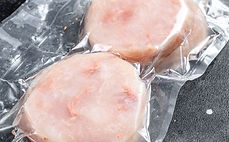 poissons mis sous vide