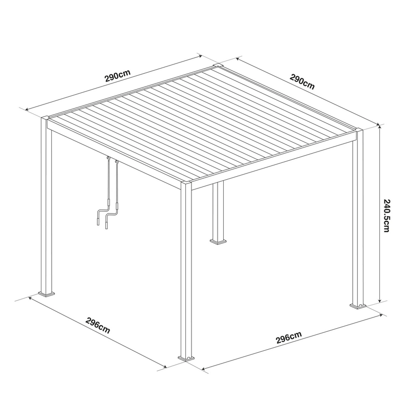 Thumbnail: 3m x 3m Aluminium Pergola