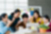 group-asia-young-creative-people-smart-casual-wear-discussing-business-celebrate-giving-fi