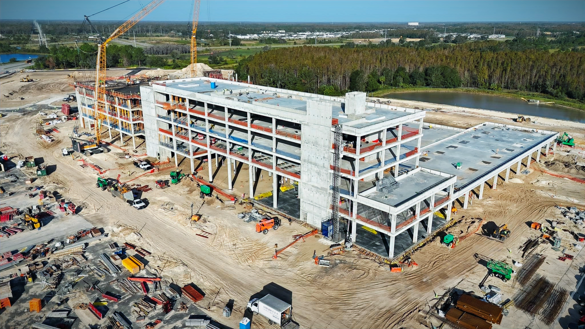 Construction of Orlando Health Wiregrass Ranch Hospital Advances in Wesley Chapel