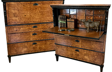 Beibiedermeier secretaire a abattant