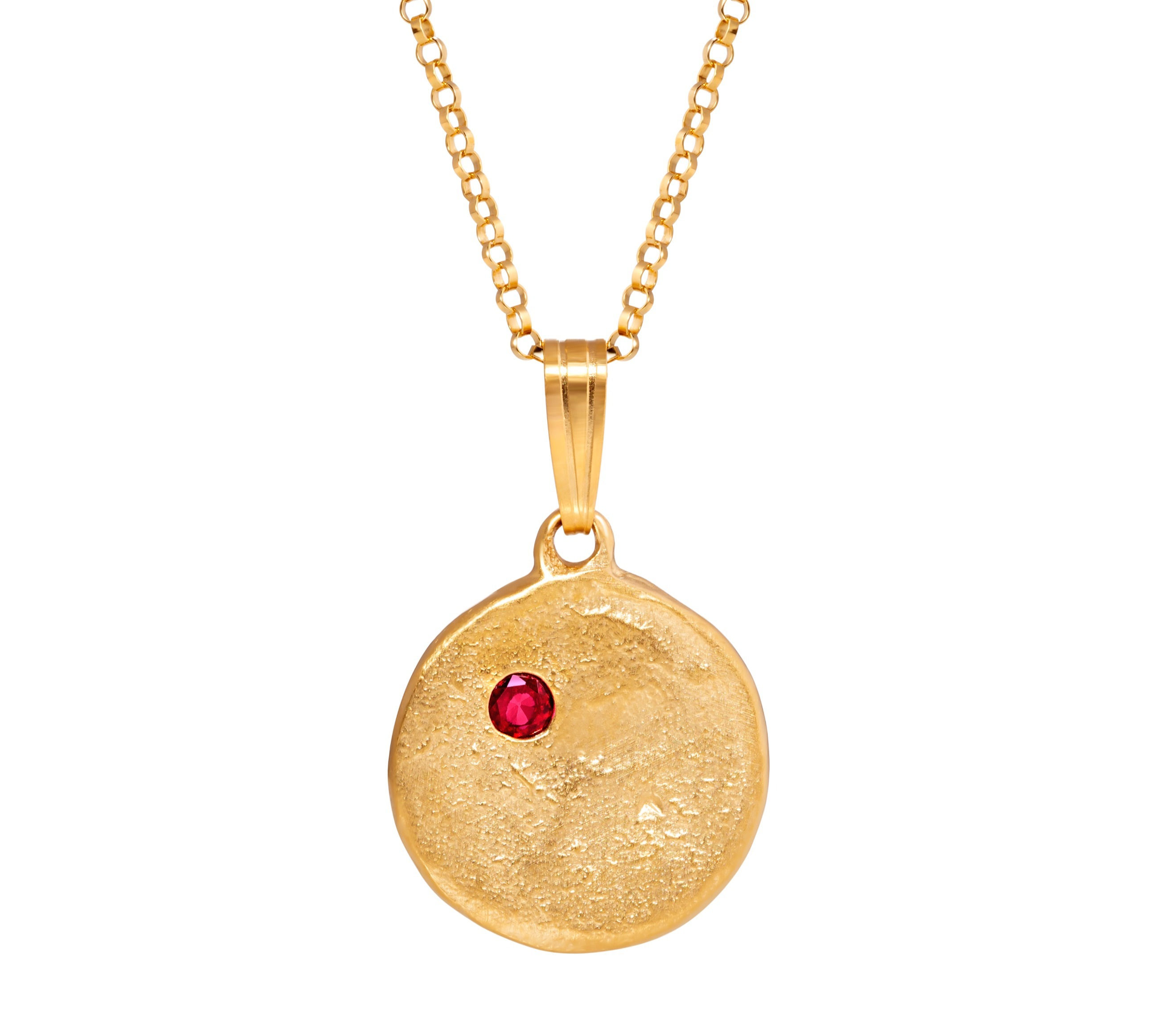 anne red gold necklace