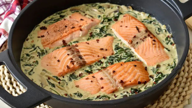 Salmón a la florentina