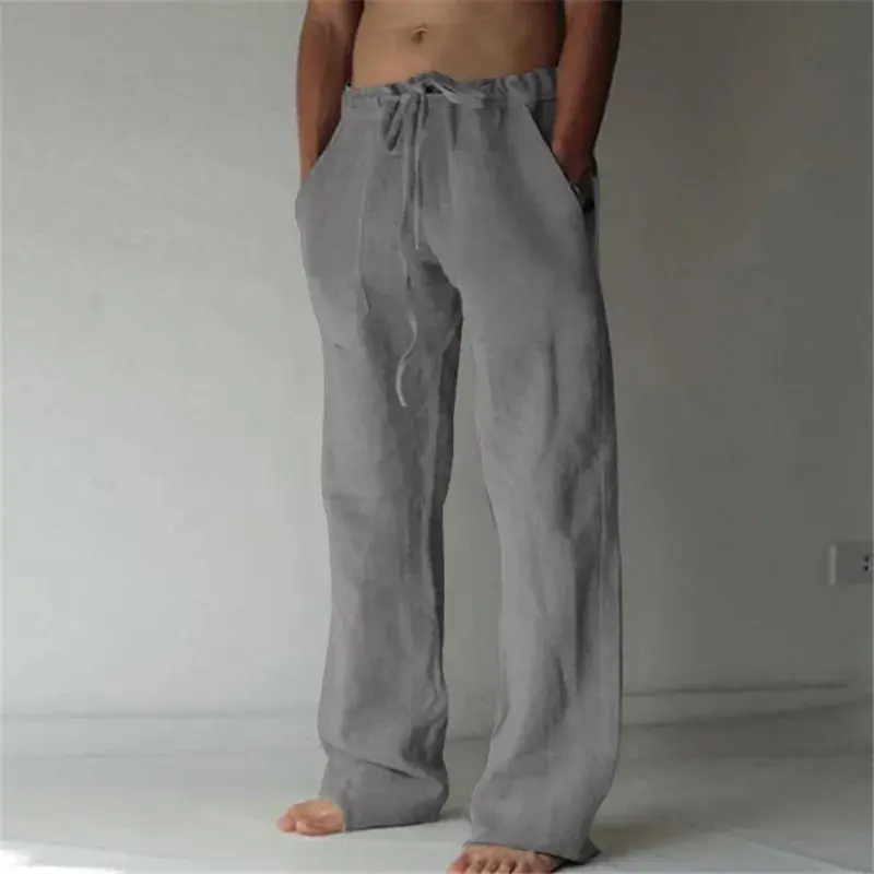Thumbnail: "The Drawstring Loose Linen" Trousers
