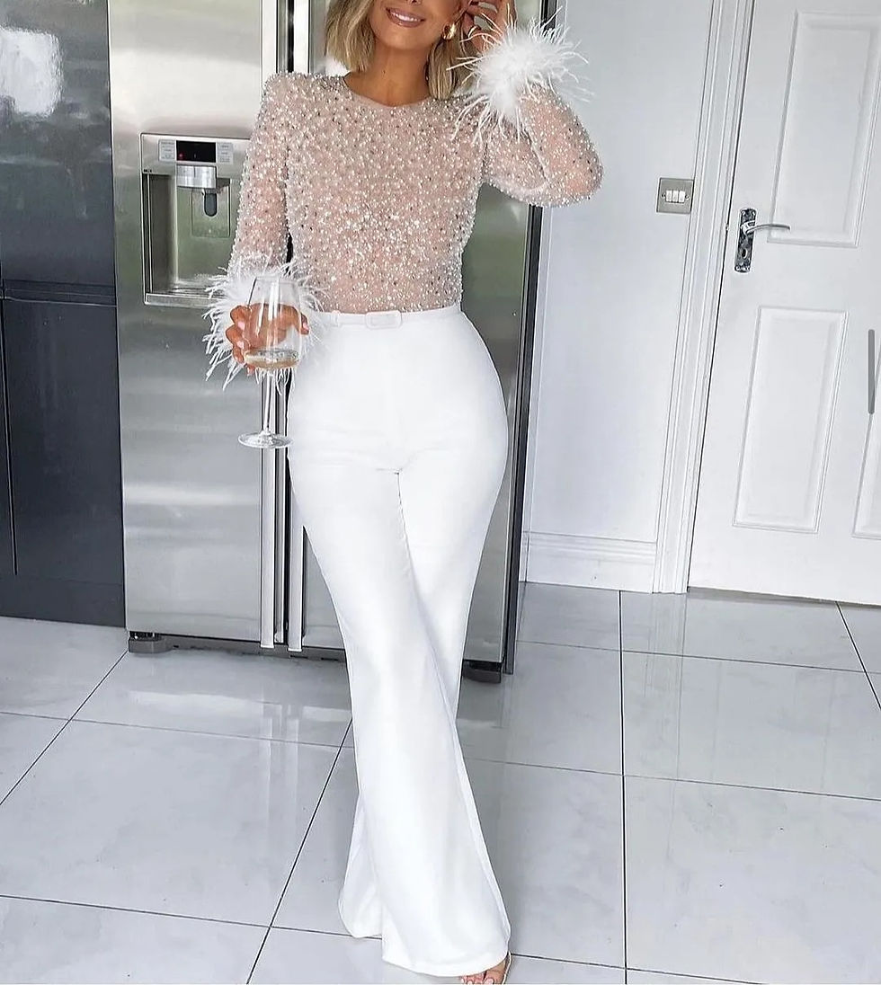 Thumbnail: "The Fashion Feather Sequin" Jumpsuit