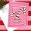 Thumbnail: Christmas Candy Cane Frameable Notecard Front View