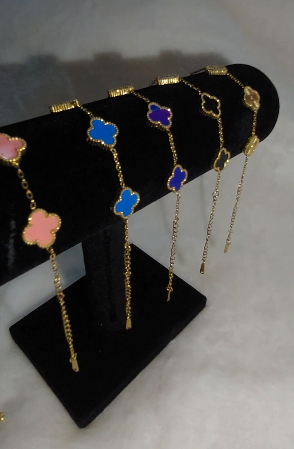 Miniaturbild: Kleeblatt Armband pink