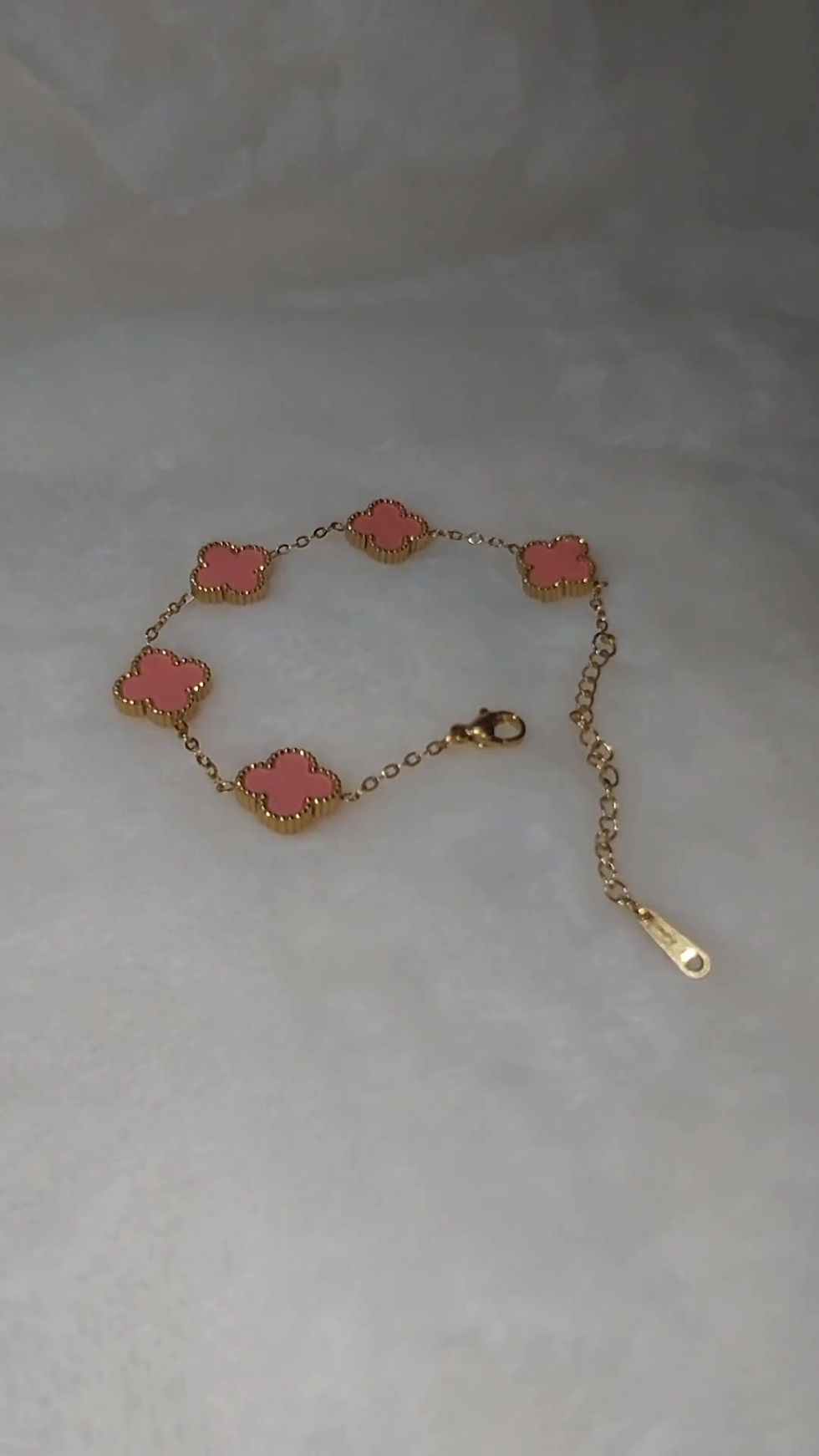 Miniaturbild: Kleeblatt Armband pink