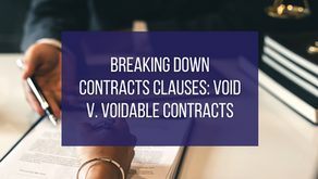 Breaking Down Contracts Clauses: Void v. Voidable Contracts