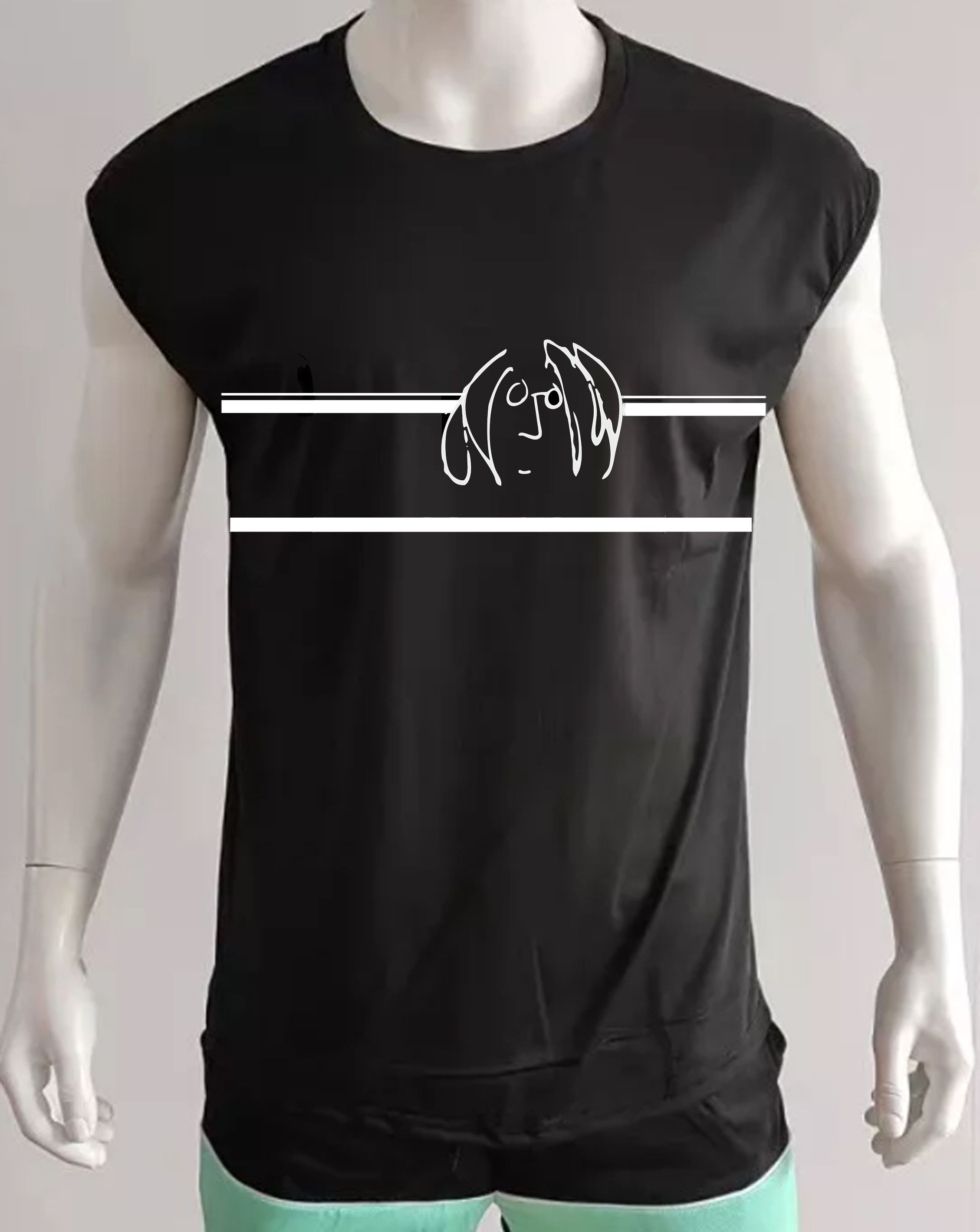 Bespoke John Lennon portrait men's sleeveless tee