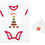 Thumbnail: Personalised Baby's 1st Christmas bodysuit knotted hat
