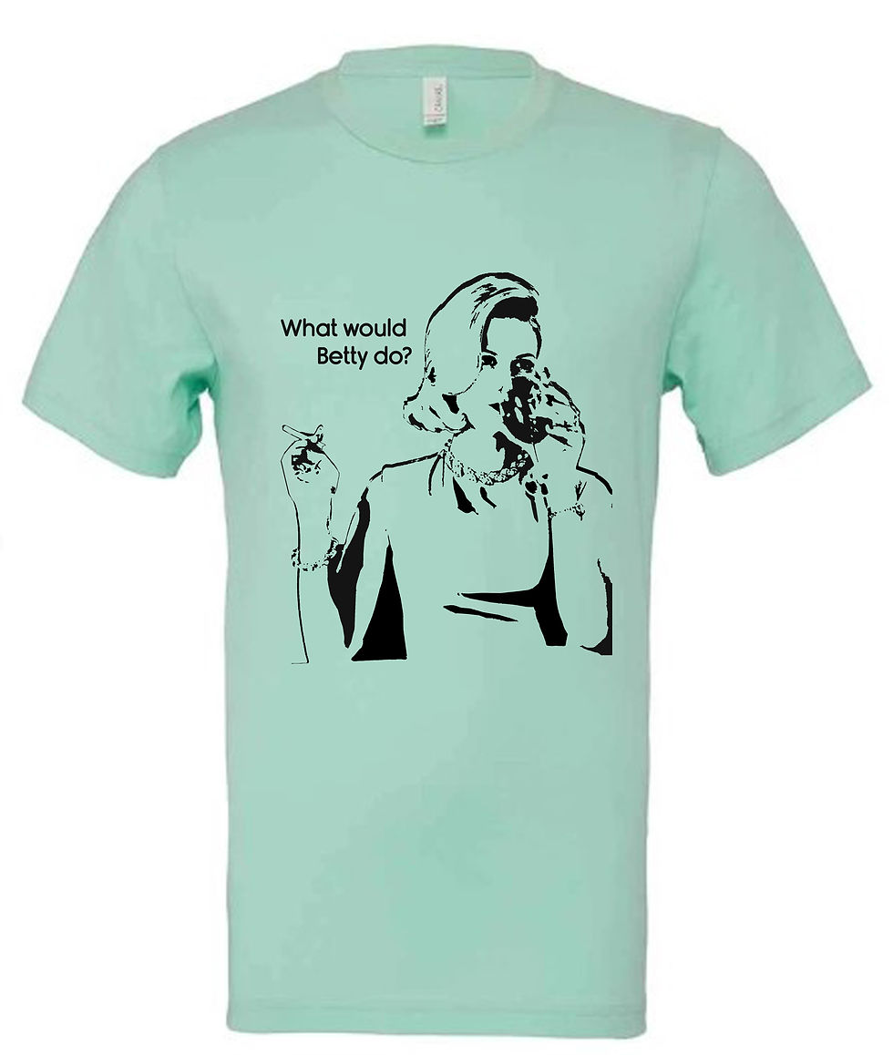 Thumbnail: Mad Men - What would Betty do? unisex colour vintage feel / Ringer tee