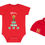 Thumbnail: Personalised Baby's 1st Christmas bodysuit knotted hat