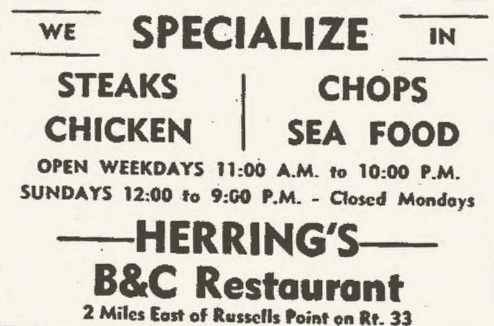 1960 Herring's B&C Restaurant