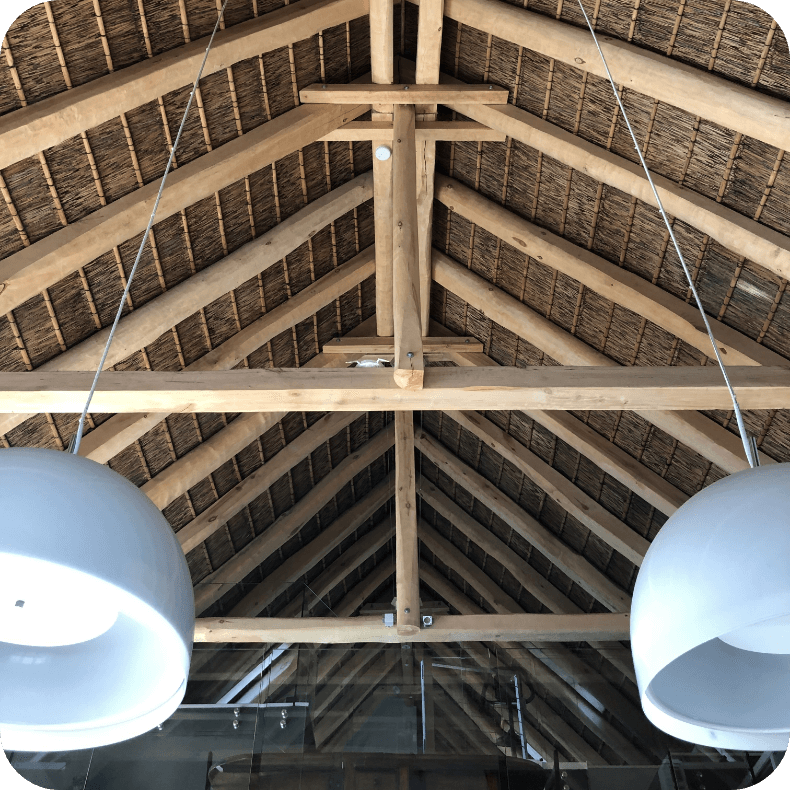 Inside of a thatching roof